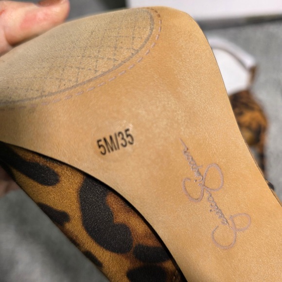 Jessica Simpson‎ Leopard Print Clear Stiletto Western Booties Heels Women 5M NIB - Picture 6 of 8